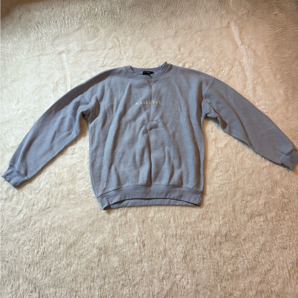 Missguided Gray Crewneck Jacket